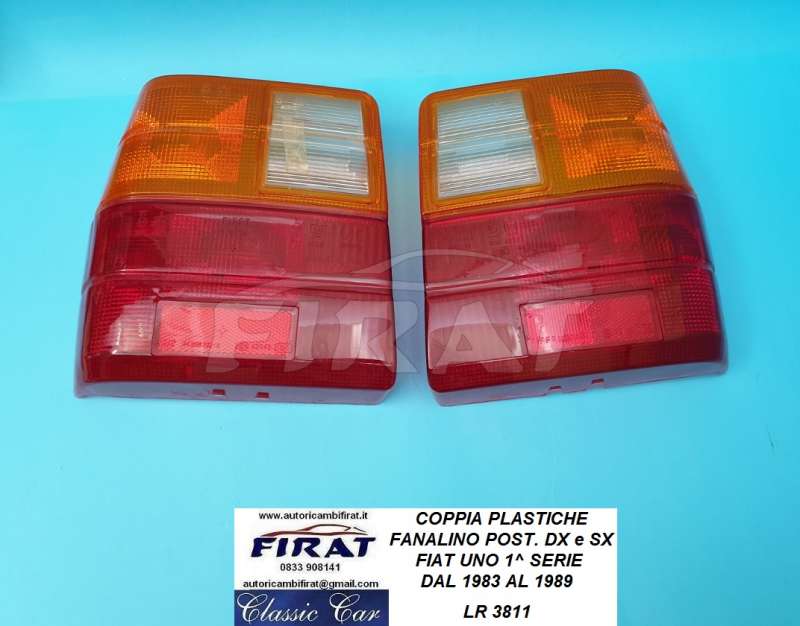 PLASTICHE FANALINO FIAT UNO 1^ SERIE POST. DX E SX (3811)